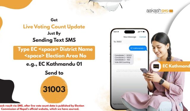 Get live voting count update via sms